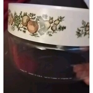 Vintage PYREX Spice Of Life Glass  Canister L"Eschalote See n' Store Jar Kitchen